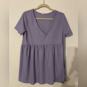 Pink blush flowy baby doll purple maternity top. Size XL